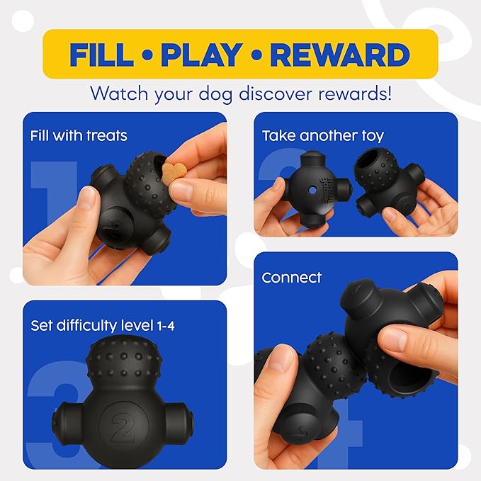 Puppy Puzzle Toys, Treat Dispensing Dog Puzzle, Level 4 Enrichment Toys for Smart Puppies, Small and Medium Dogs, 2 Pack
