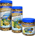Aquatic Foods Inc. 4-Type Medley Mix of Freeze Dried Superworms, Krill, Red Shrimp, Mealworms for Monster Fish, Reptiles, Turtles, Tortoises, Frogs, Hamsters, Birds, Rodents 5oz Canister