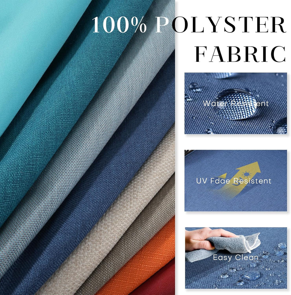 Rilyson Patio Cushions for Outdoor Furniture - 24×24 Inches High Back and Deep Seating Outdoor Cushion for Patio Chairs Sofa Couch Loveseat Water Resistant(Blue/1 Set/No Button)