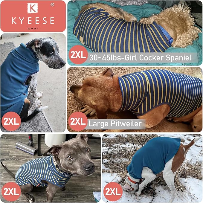 KYEESE 2Pack Dog Sweater Soft Dog Sweaters for Medium Dogs Boy Stretchy Large Pet Sweater Turtleneck Dogs Clothes Pullover Pets Sweatshirt Warm Pet Coats