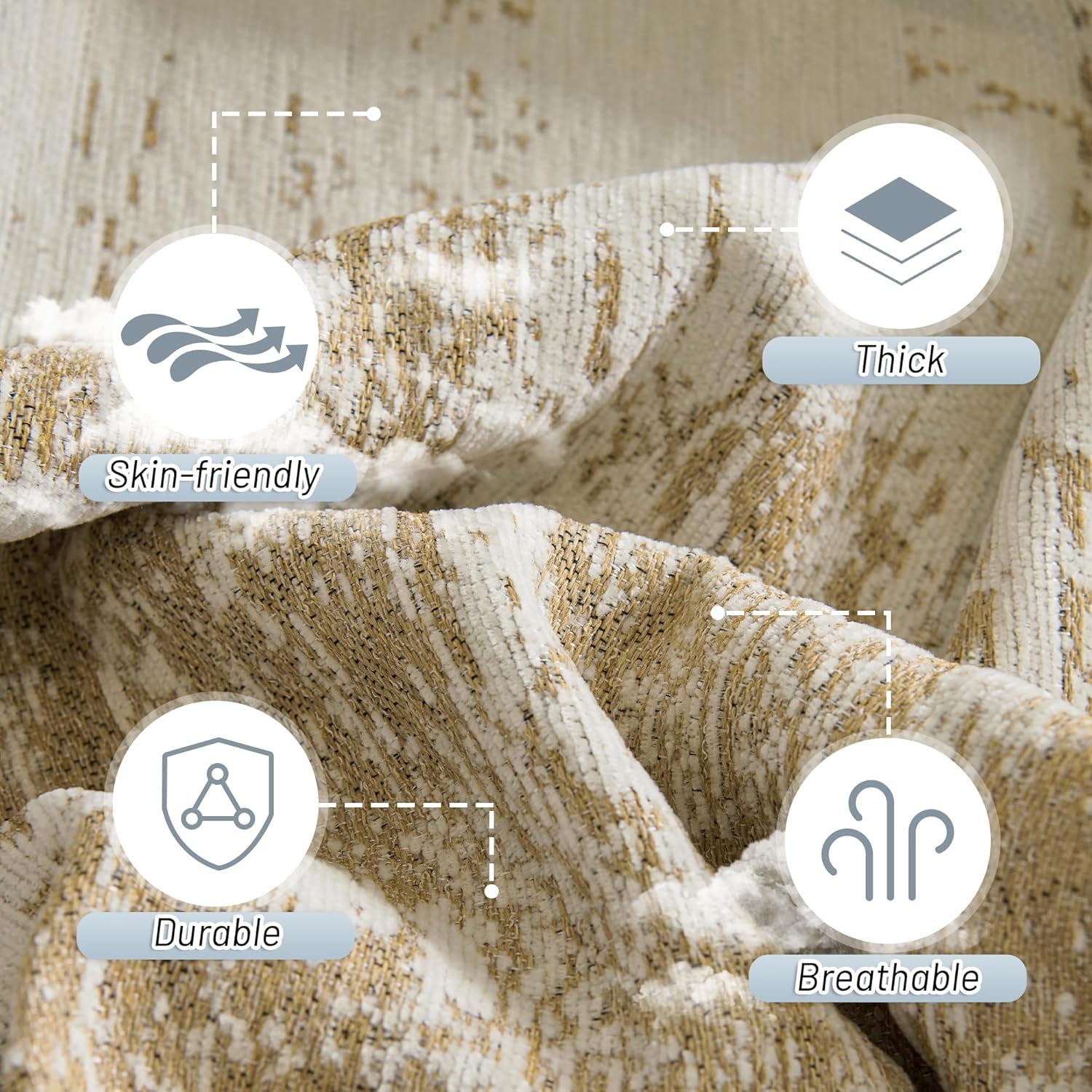 MYSKY HOME Couch Cover for Sectional Sofa Set for Dog Cat Pets Abstract Geometric Furniture Sofa Cover Washable Couch Cover 3 Seat Sofa Chenille Couch Protector Multi-Use Throw Blanket, 71" X134"