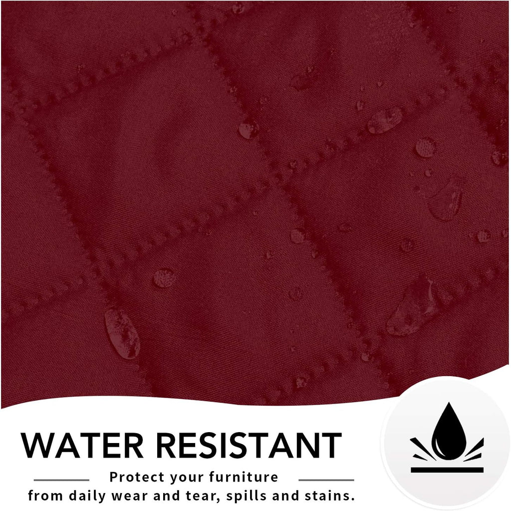 Easy-Going Oversized Recliner Cover Reversible Couch Cover Sofa Cover for Living Room Water Resistant Furniture Protector with Elastic Straps for Pets Kids (Oversized Recliner, Christmas Red/Ivory)