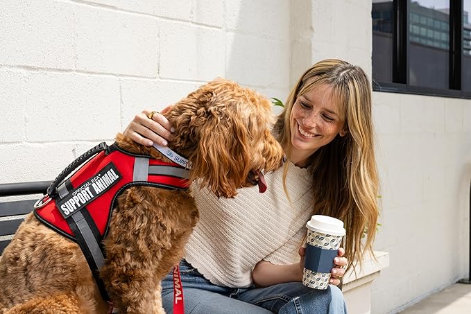 Support Pets The Only Official ESA™ Dog Harness – Adjustable No-Pull Dog Vest for Easy Pet Recognition with Reflective Straps – Soft, Padded & Comfortable for Training and Daily Use - XXSmall