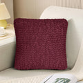 Throw Pillow Covers 18x18 Inch Solid Stretch Flexible Size Decorative Pillow Covers 20x20 Inch with Hidden Zipper Farmhouse Square Cushion Case for Couch Sofa Bed (Pack of 1, Burgundy)