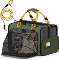 PAWZIDEA Expandable Large Pet Carrier, 24"X16"X16" Cat Carrier for 2 Cats, Collapsible Dog Travel Crate for Small Medium Dog, Soft-Sided Car Seat Cage Bag w/XL Storage Pocket, ID Card, Shoulder Strap