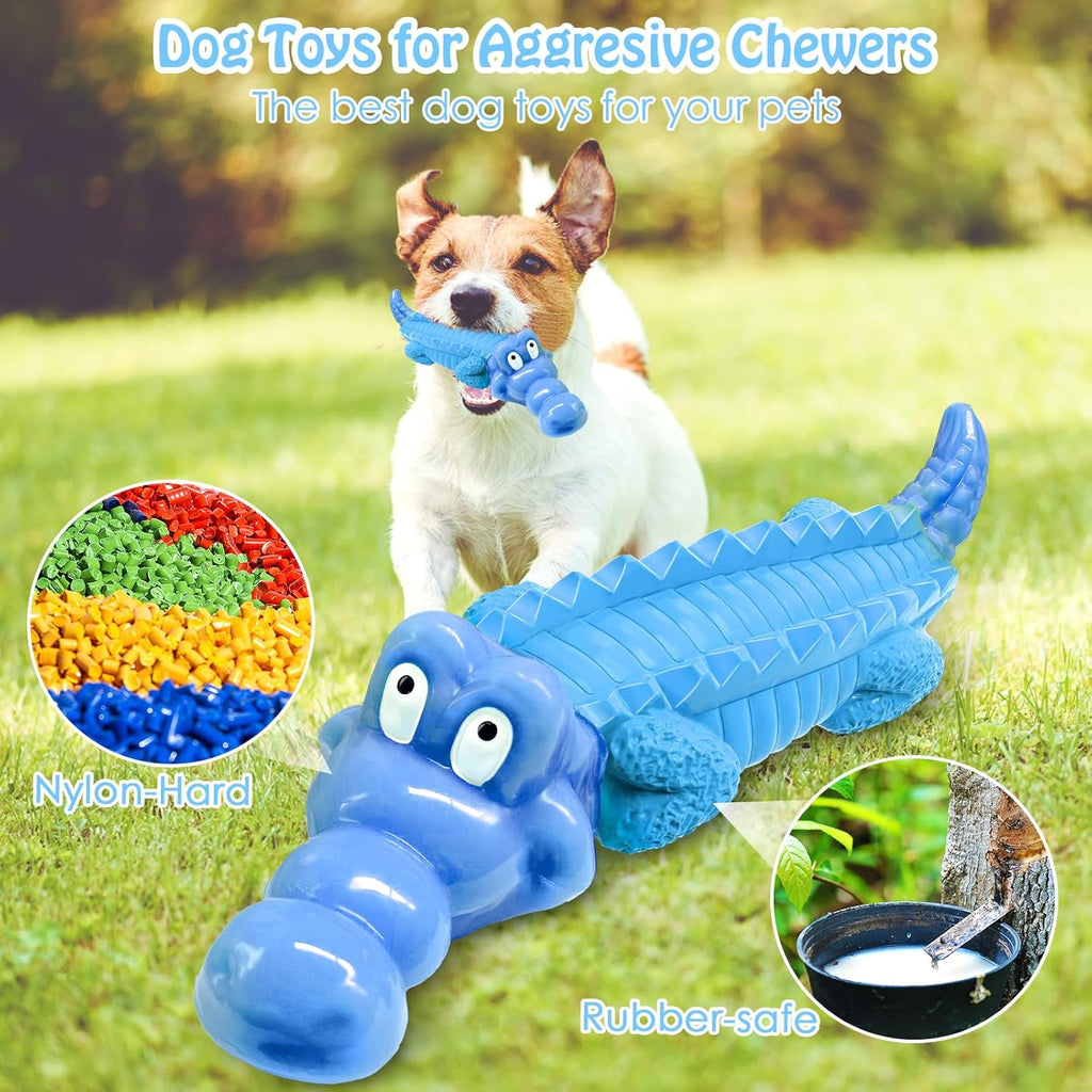 Tough Dog Chew Toys for Aggressive Chewers, Indestructible Dog Toy to Keep Them Busy & Reduce Boredom for Medium, Large Dogs, Milk Flavor