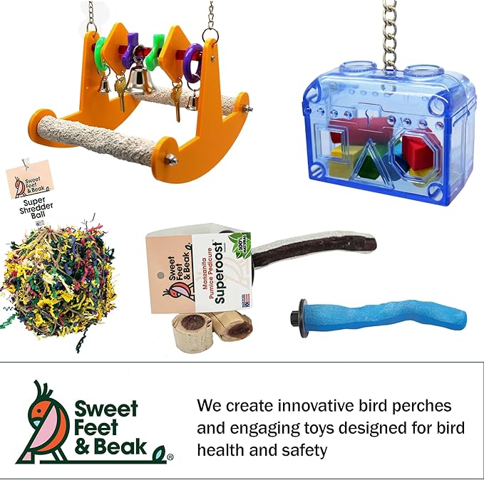 Tweeter Totter - Perfect Cage Toy Stimulates Visual and Physical Activity - Safe, Non-Toxic, Cage Accessories for Small Birds