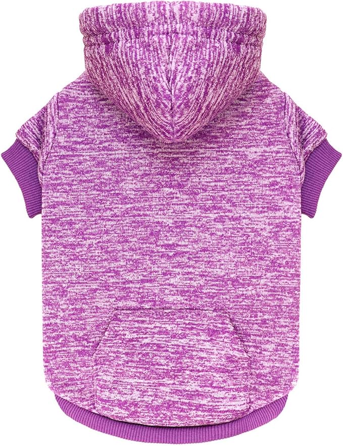 Purple&M Dog Hoodie Fleece Sweater for Medium Dogs - Soft Dog Clothes Sweatshirt with Pocket
