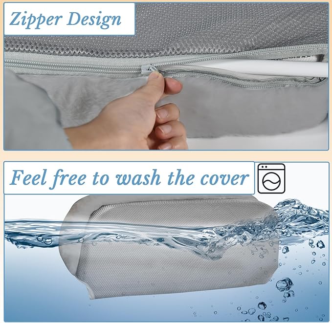 Extra Large Cat Window Perch (23.8×11.8in) - Washable 2-Season Fabric Cover, 4 Strong Suction Cups, Solid Metal Frame - Foldable Cat Hammock for Large Cats/2 Cats, Cordless Design (Grey)