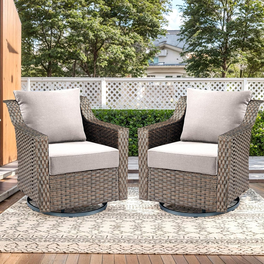 Luxury Outdoor Seat Cushion Set-22 x 24 x 6 Inch Outdoor Chair Cushions with Water Resistant & Removable Cover Outdoor Cushions for Patio Furniture Chair Sofa Couch