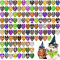 120Pcs Halloween Dog Bandanas Bulk Adjustable Dog Scarves Bibs Pumpkin Bat Ghost Puppy Bandanas Pet Neckerchief Washable Holiday Halloween Bandanas for Small Medium Large Dog Pet Grooming Accessories