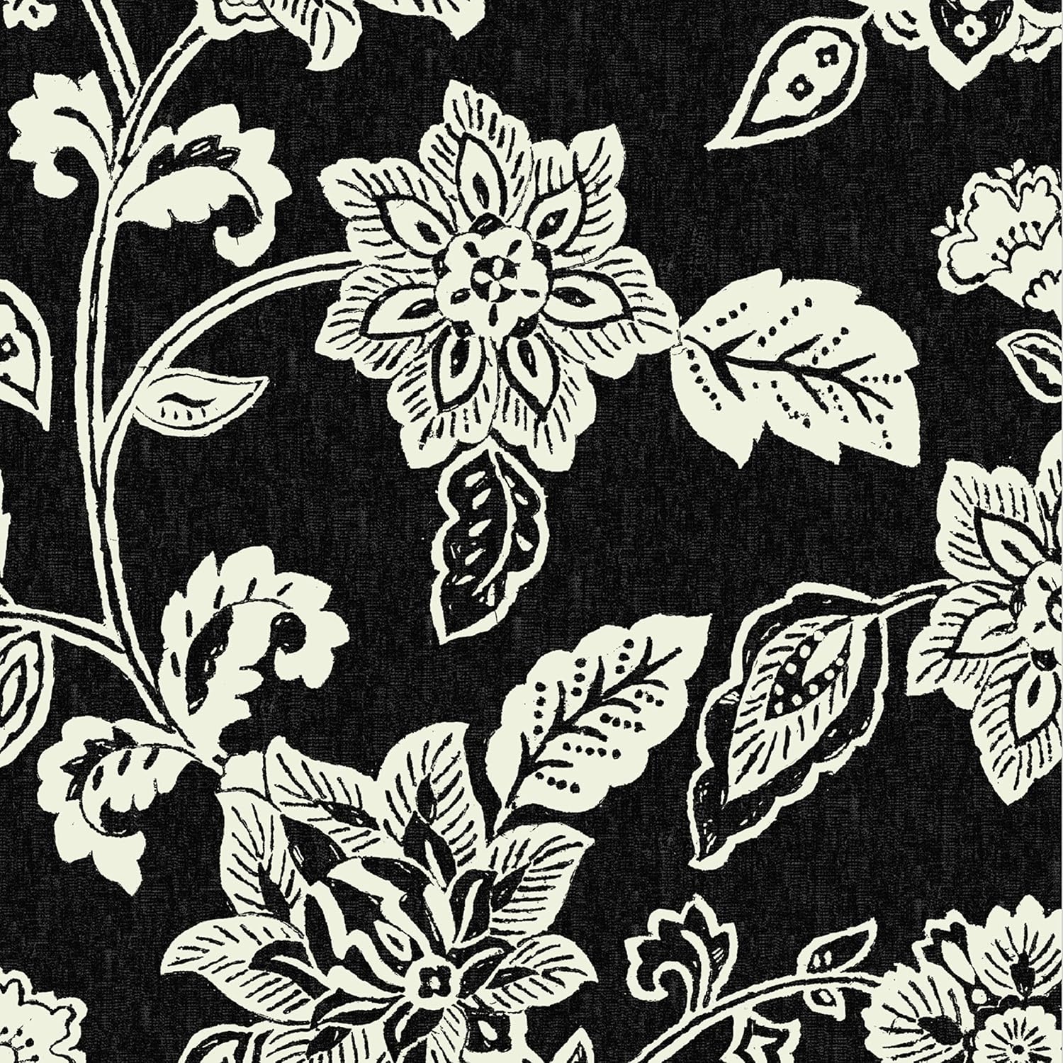 Arden Outdoor Midback Chair Cushion, 18 x 16.5, Rain-Proof, Fade Resistant Ashland Black Jacobean