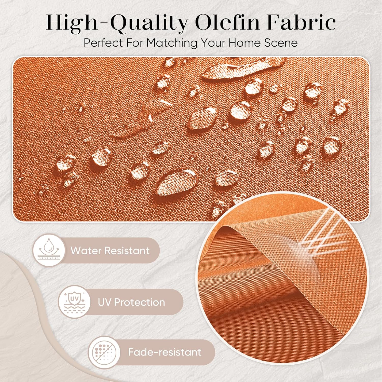 Outdoor Chair Cushions-Patio Chair Cushions Set of 2 with Removable Cover 22 X 25 Inch Outdoor Cushions for Patio Furniture Chair Sofa Couch-Orange