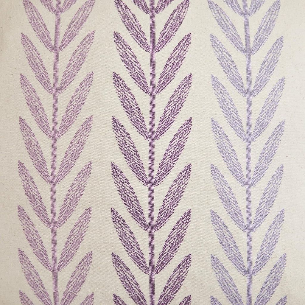 100% Cotton Farmhouse Leaves Lumbar Throw Pillow Covers Set of 2, 12x20 Inch Mixed Purple Pastoral Decorative Print Cushion Covers for Sofa Bed Living Room Home Decor