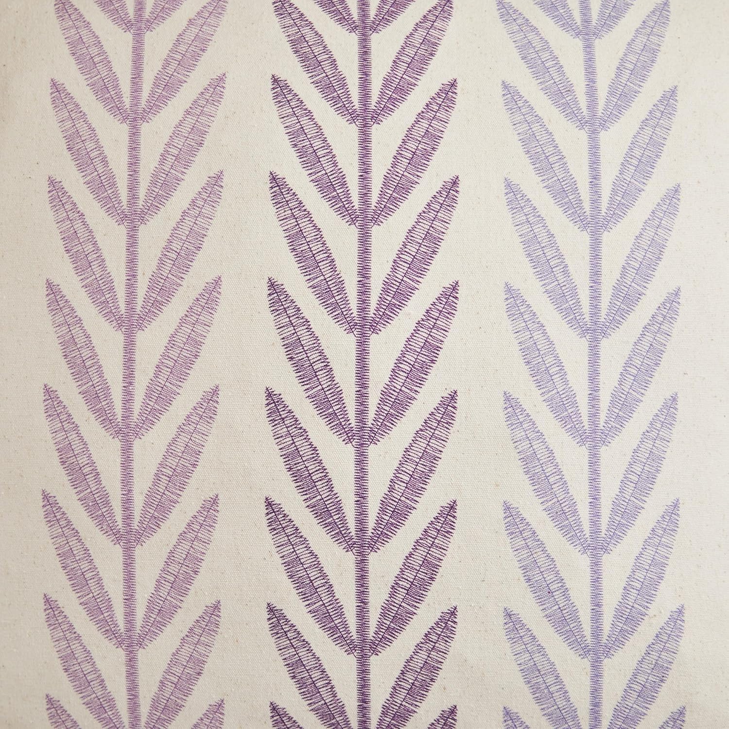 100% Cotton Farmhouse Leaves Throw Pillow Covers Set of 2, 16x16 Inch Mixed Purple Pastoral Decorative Print Cushion Covers for Sofa Bed Living Room Home Decor