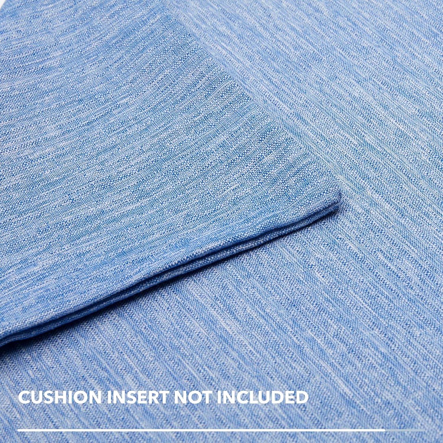 Deconovo Decorative Throw Pillow Covers - Set of 4 Soft Linen Cushion Covers, 18x18 Inch, Green & Machine Washable Pillowcases for Sofa, Bedroom, Living Room Décor, Dark Blue