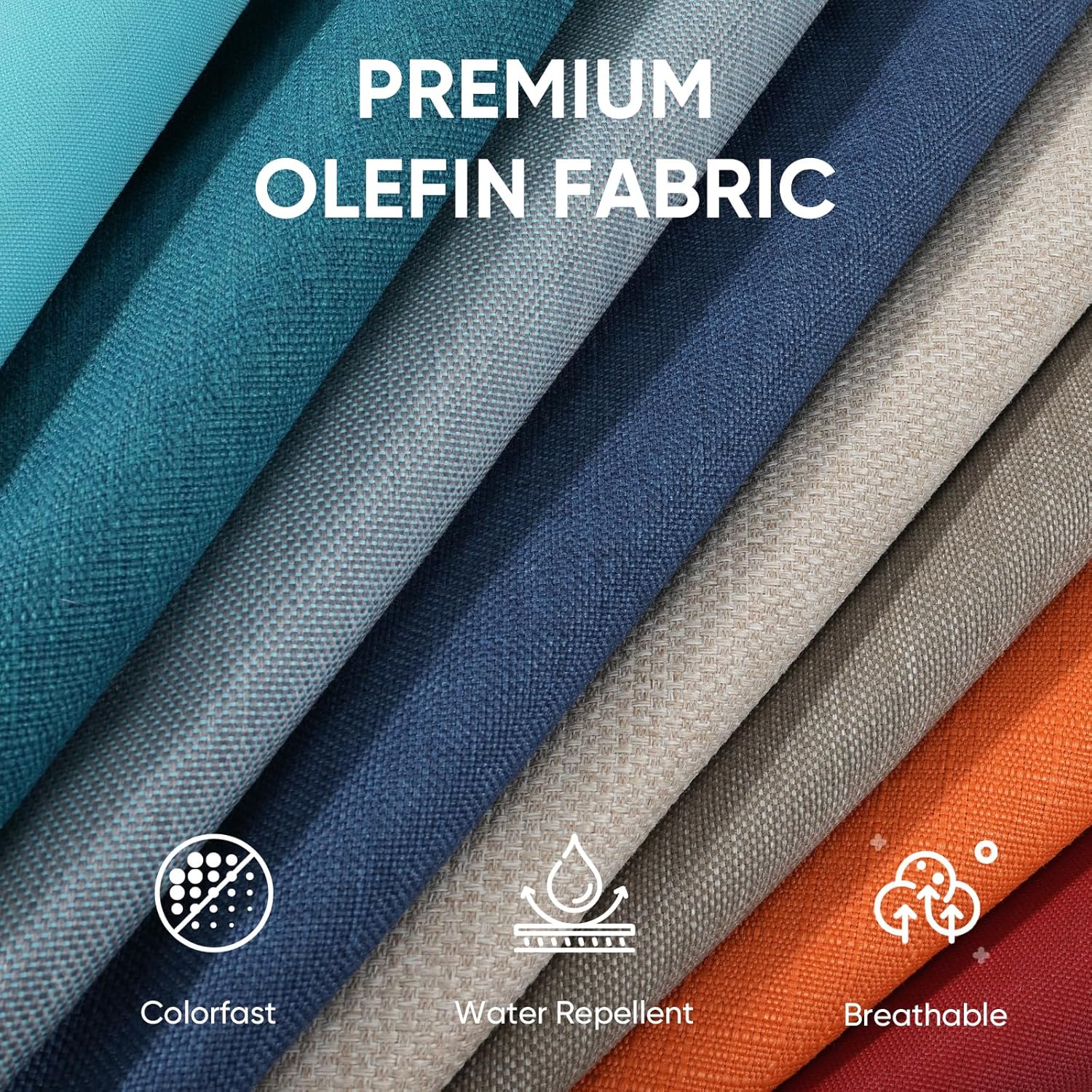 Outdoor Chair Cushion Set, 24x24 Waterproof Patio Chair Cushions, 6" Thickened Seat Cushion for Outdoor Chairs and Couch, Include 1 Back & 1 Seat Cushion, Thick/Red