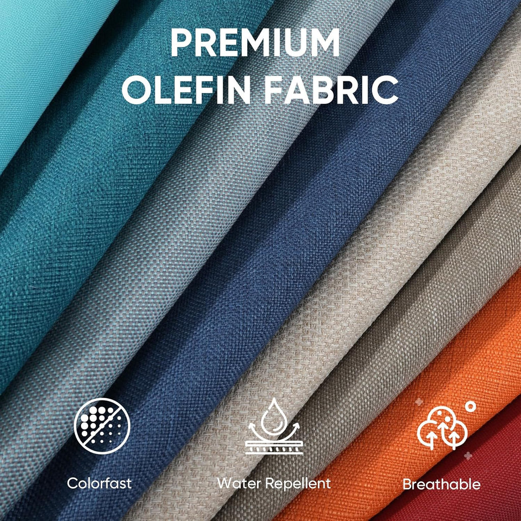 Outdoor Chair Cushions, 6" Thick Seat Cushion for Outdoor Furniture, Waterproof 22x24 Patio Furniture Cushions, Patio Couch Cushions Replacement, Include 2 Back & 2 Seat Cushion, Thick/Peacock Green