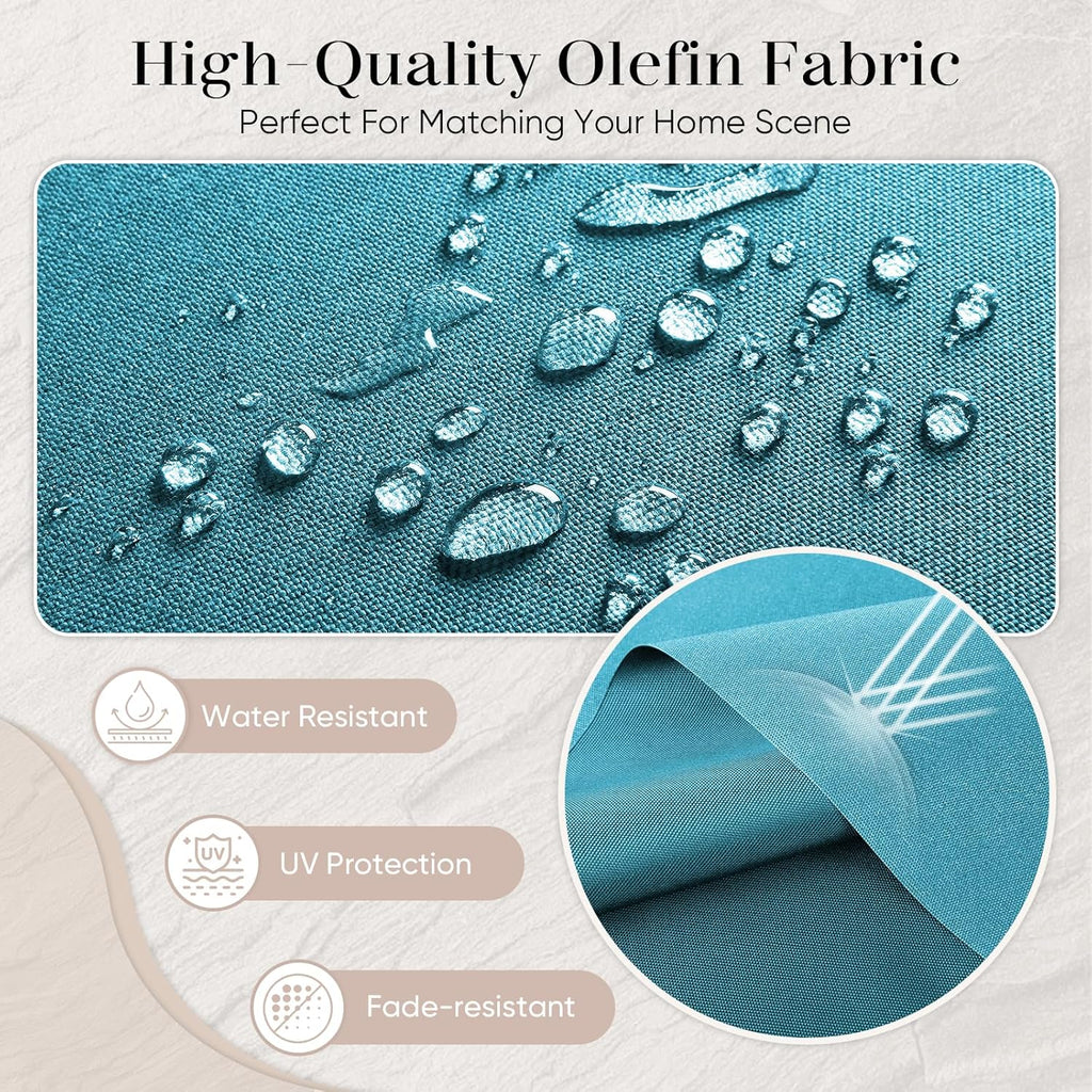 Luxury Outdoor Seat Cushion Set-24 x 24 x 6 Inch Outdoor Chair Cushions Set of 2 with Water Resistant & Removable Cover Outdoor Cushions for Patio Furniture Chair Sofa Couch