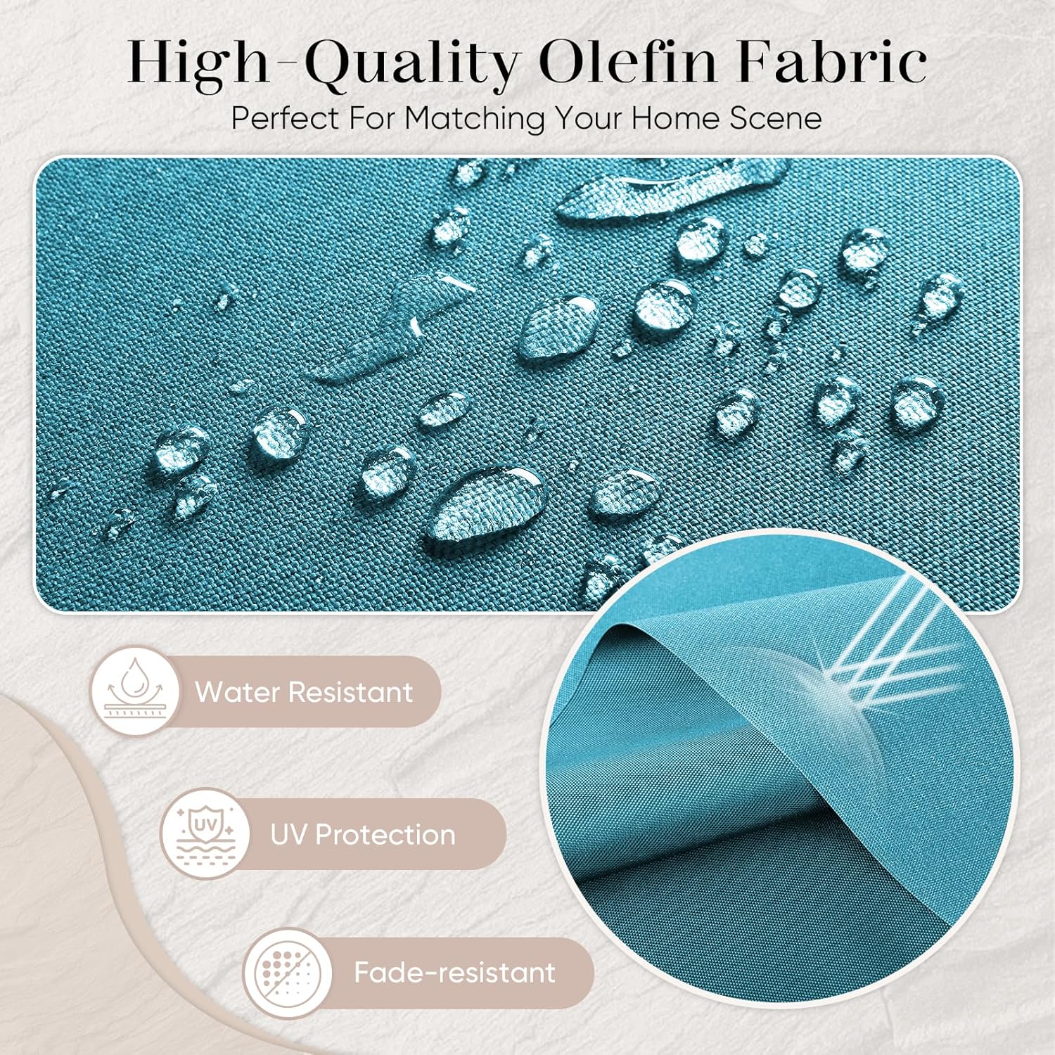 Luxury Outdoor Seat Cushion Set-22 x 24 x 6 Inch Outdoor Chair Cushions with Water Resistant & Removable Cover Outdoor Cushions for Patio Furniture Chair Sofa Couch