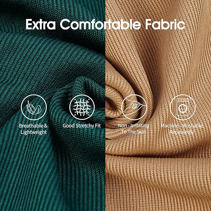 IECOii 2 Pack Dog T-Shirt for Small Dogs | Breathable Stretch Fit for Summer, UV Sun Protection for Chihuahua & Cats,Khaki+Green,M