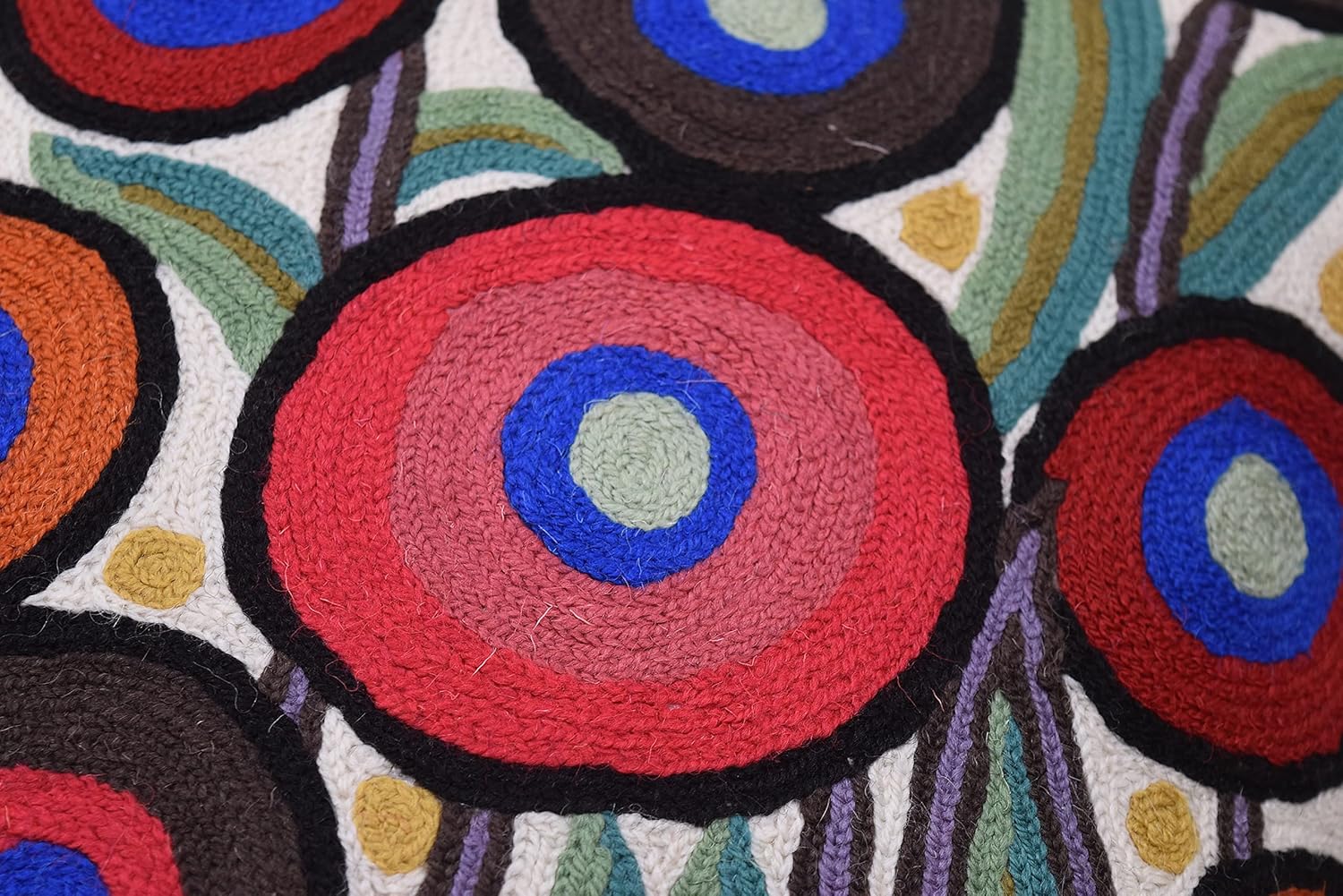 Floral Poppy Pillow Cover White Red Floral Outdoor Pillowcase Suzani Accent Chair Cushion Flower Accent Couch Pillowsham Boho Florals Chair Hand Embroidered 18x18 Inch