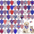 60 Pcs Dog Bandanas Bulk American Flag Pet Scarf Holiday Puppy Bandanas Washable Adjustable Patriotic Dog Bandana for Sport Event Parade Labor Day Patriot Day Small Medium Large Pet Grooming