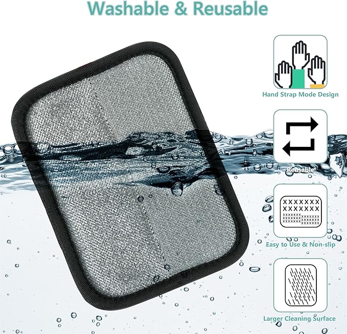 Pet Hair Removal Glove - Reusable Electrostatic Dog/Cat Hair Remover Mitt & Pet Grooming Gloves for Couch, Carpet, Furniture - Upgraded Electrostatic Dog Tool (2 PCS)