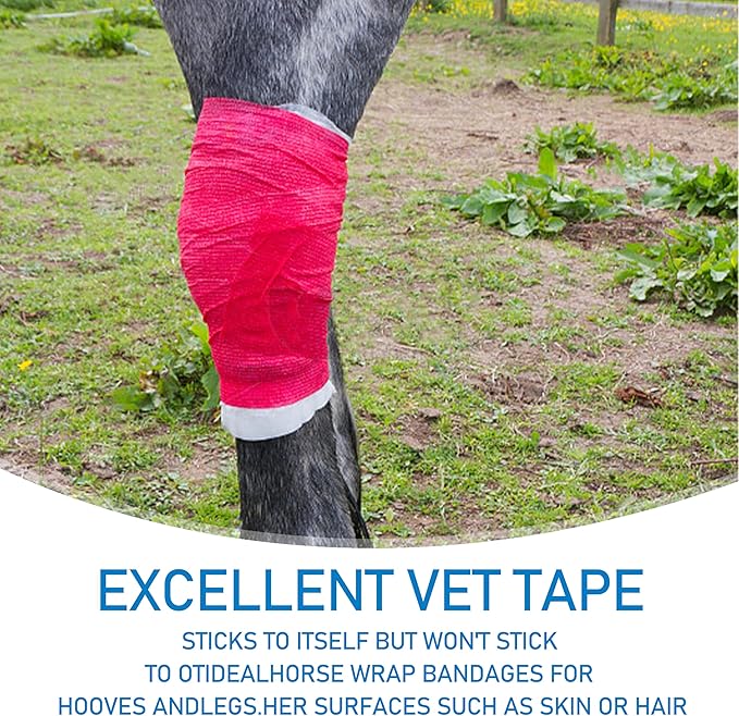 9 Pack Self Adhesive Bandage Wrap 4 Inch x 5 Yards Self-Adherent Elastic Cohesive Wrap Non-Woven Breathable Bandage,Vet Wrap for Stretch Athletic, Sports, Wrist, Ankle (Mix)