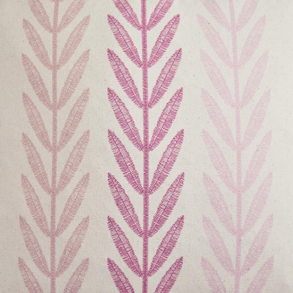 100% Cotton Farmhouse Leaves Lumbar Throw Pillow Covers Set of 2, 12x20 Inch Mixed Pink Pastoral Decorative Print Cushion Covers for Sofa Bed Living Room Home Decor