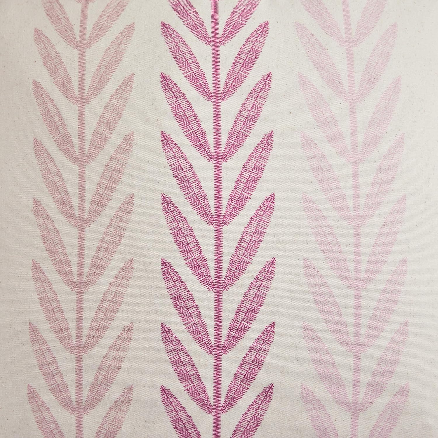 100% Cotton Farmhouse Leaves Throw Pillow Covers Set of 2, 20x20 Inch Mixed Pink Pastoral Decorative Print Cushion Covers for Sofa Bed Living Room Home Decor