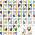 120 Pcs Floral Dog Bandanas Bulk Adjustable Floral Puppy Scarves Pet Bandana Washable Flower Puppy Grooming Bandana for mall Medium Large Breed Dog Cat Pet Grooming Accessories