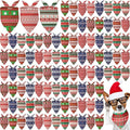 100 Pcs Christmas Dog Bandanas Bulk Xmas Sweater Designs Bandanas Soft Triangle Bibs Adjustable Scarf for Small Medium Large Pets