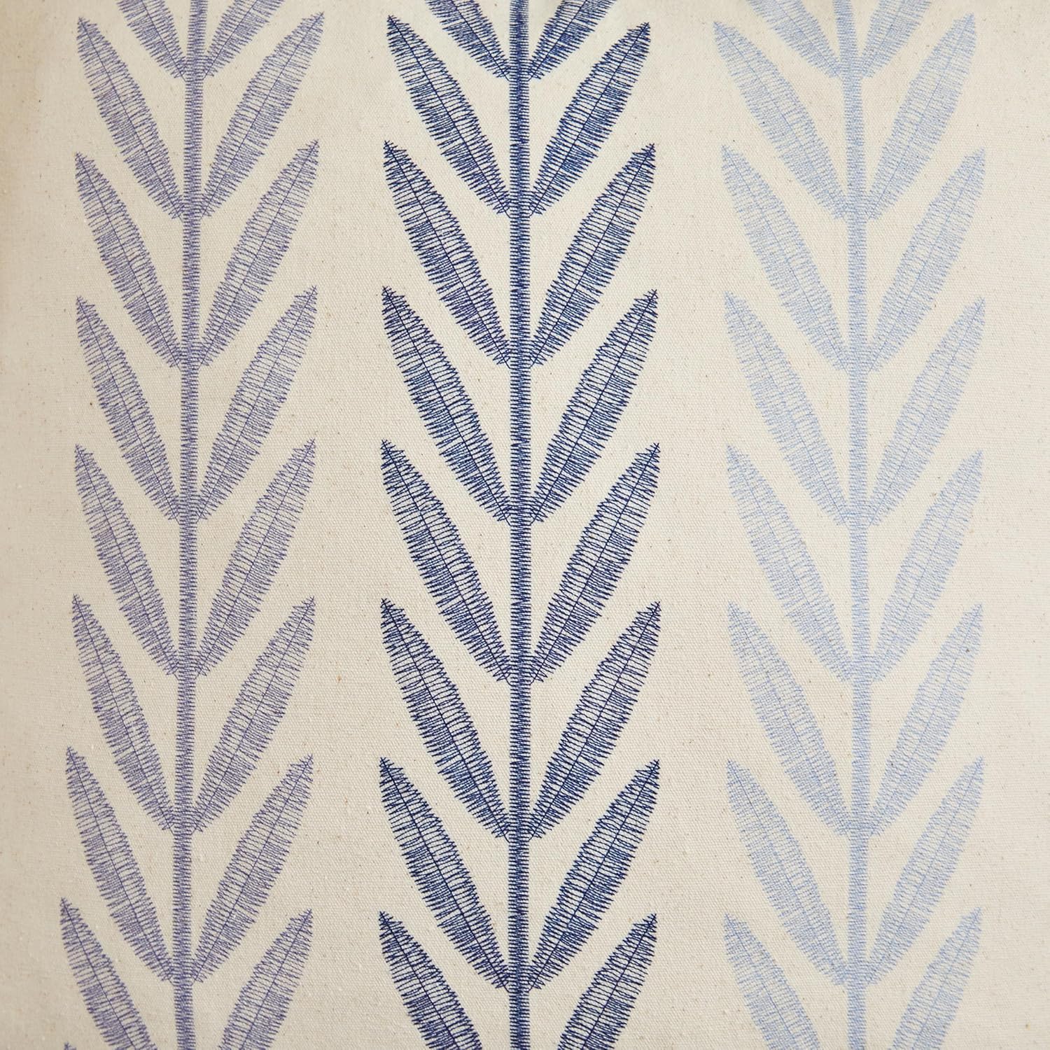 100% Cotton Farmhouse Leaves Throw Pillow Covers Set of 2, 24x24 Inch Mixed Blue Pastoral Decorative Print Cushion Covers for Sofa Bed Living Room Home Decor