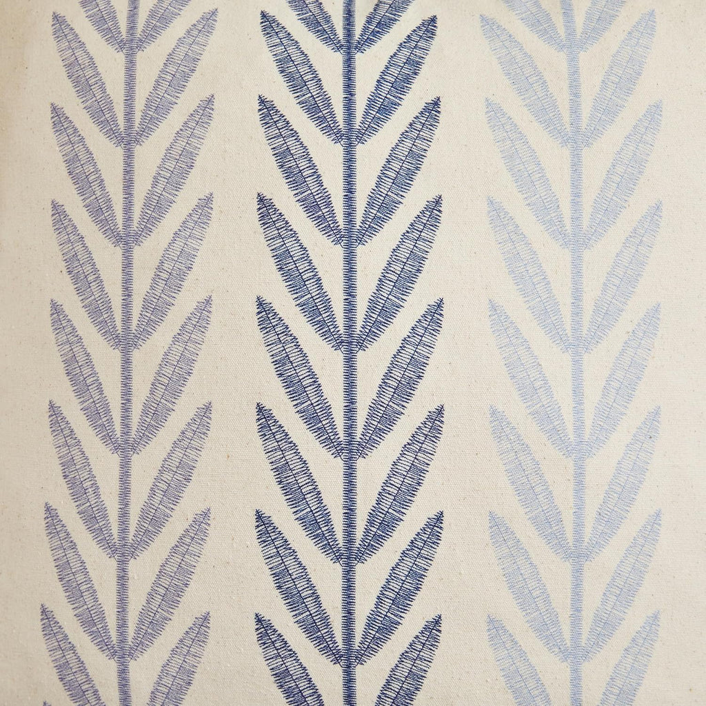 100% Cotton Farmhouse Leaves Lumbar Throw Pillow Covers Set of 2, 12x20 Inch Mixed Blue Pastoral Decorative Print Cushion Covers for Sofa Bed Living Room Home Decor