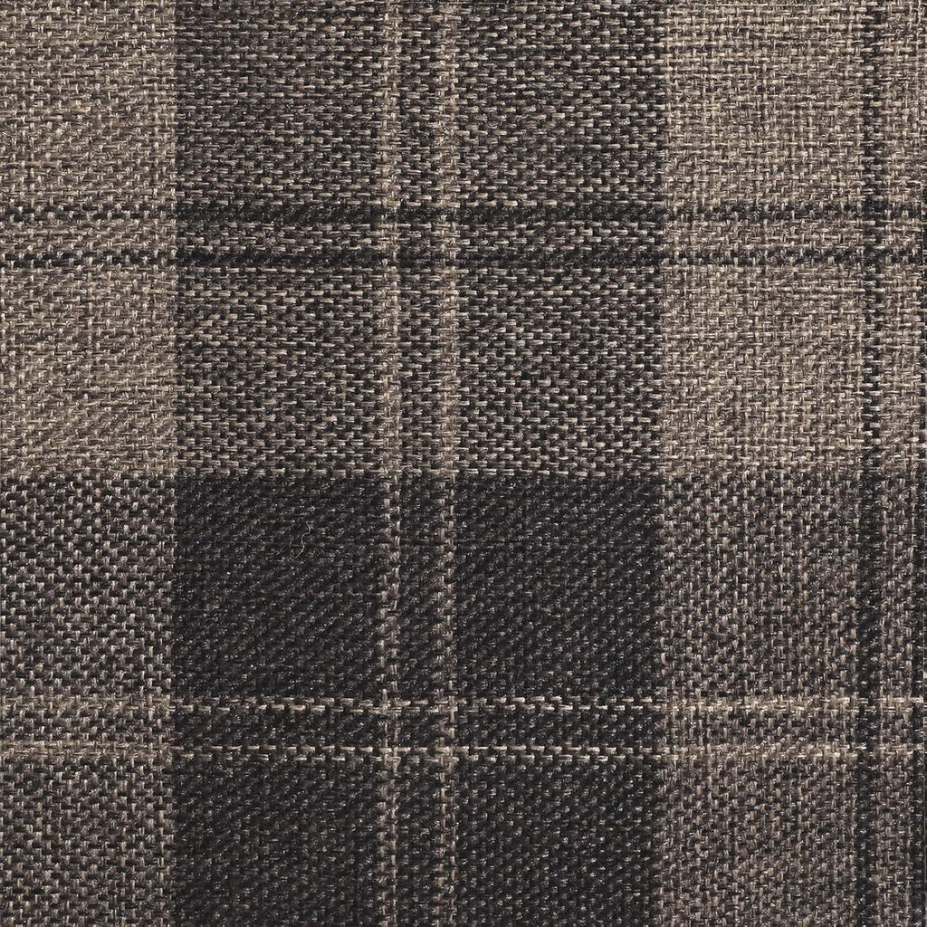 AAAAAcessories D-Shaped Chair Cushions, 2" Thick Dining Chair Pads with Ties and Removable, Machine-Washable Cover, 17" x 16", Set of 2, Brown Checkered