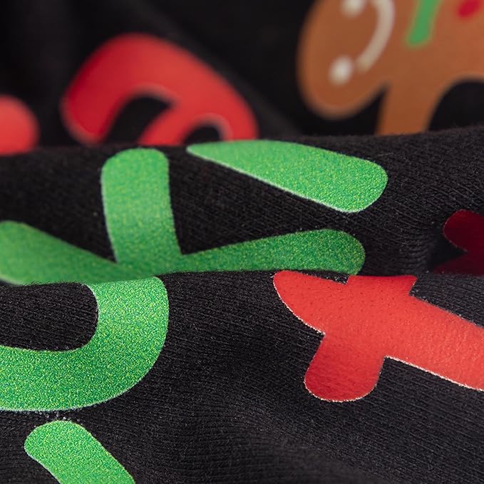 Fitwarm Official Cookie Tester Funny Dog Shirt, Christmas Dog Clothes for Small Dogs Boy Girl, Holiday Doggy Tshirt, Pet Outfit, Gingerbread, Black, Red, Green, Small