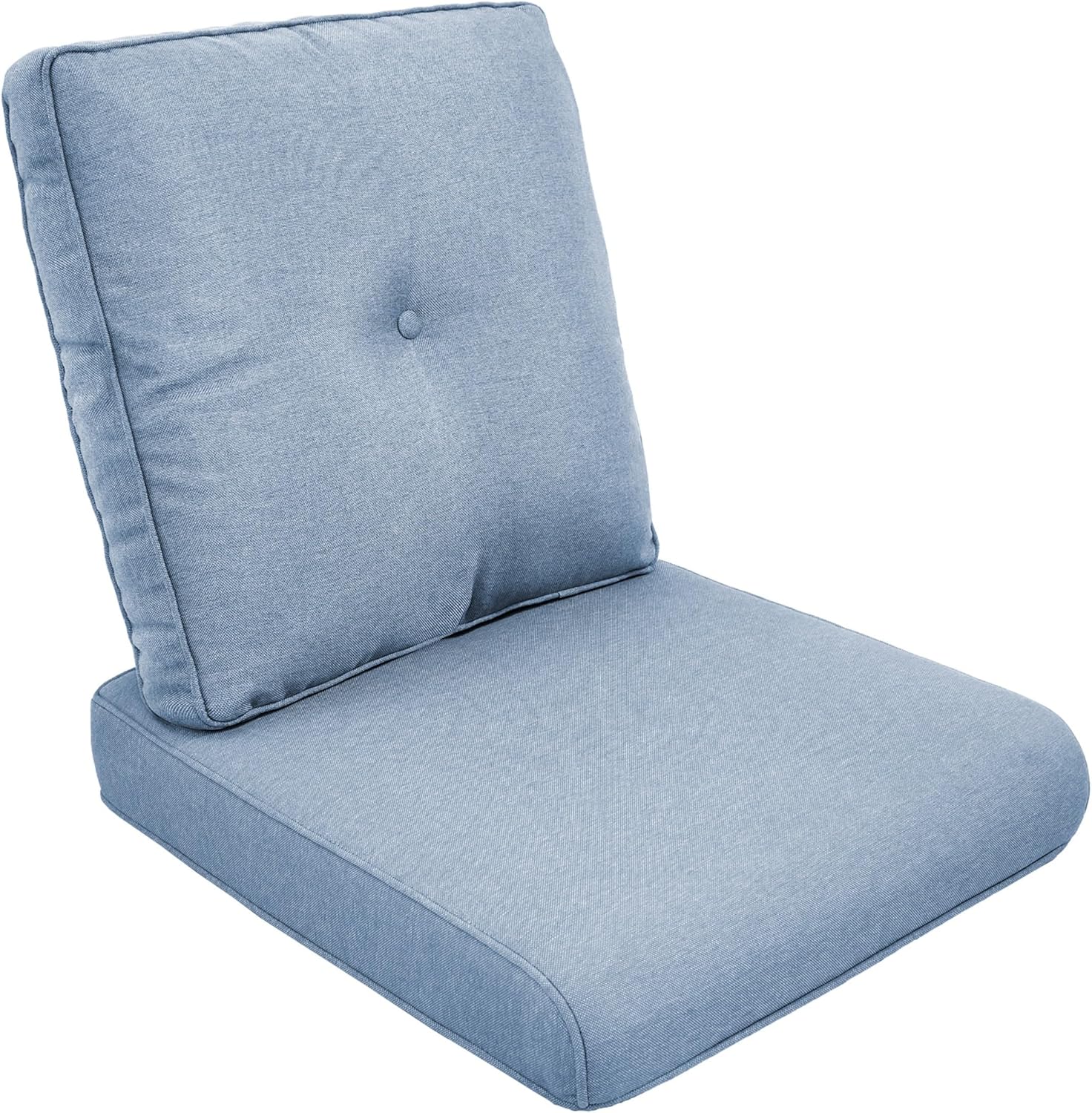 Outdoor Chair Cushions - 22" x 25" x 4" Patio Furniture Cushions with Water Resistant & Removable Cover, 28D High Density Sponge Patio Cushion for Outdoor Furniture Couch Rocker Chair, Baby Blue