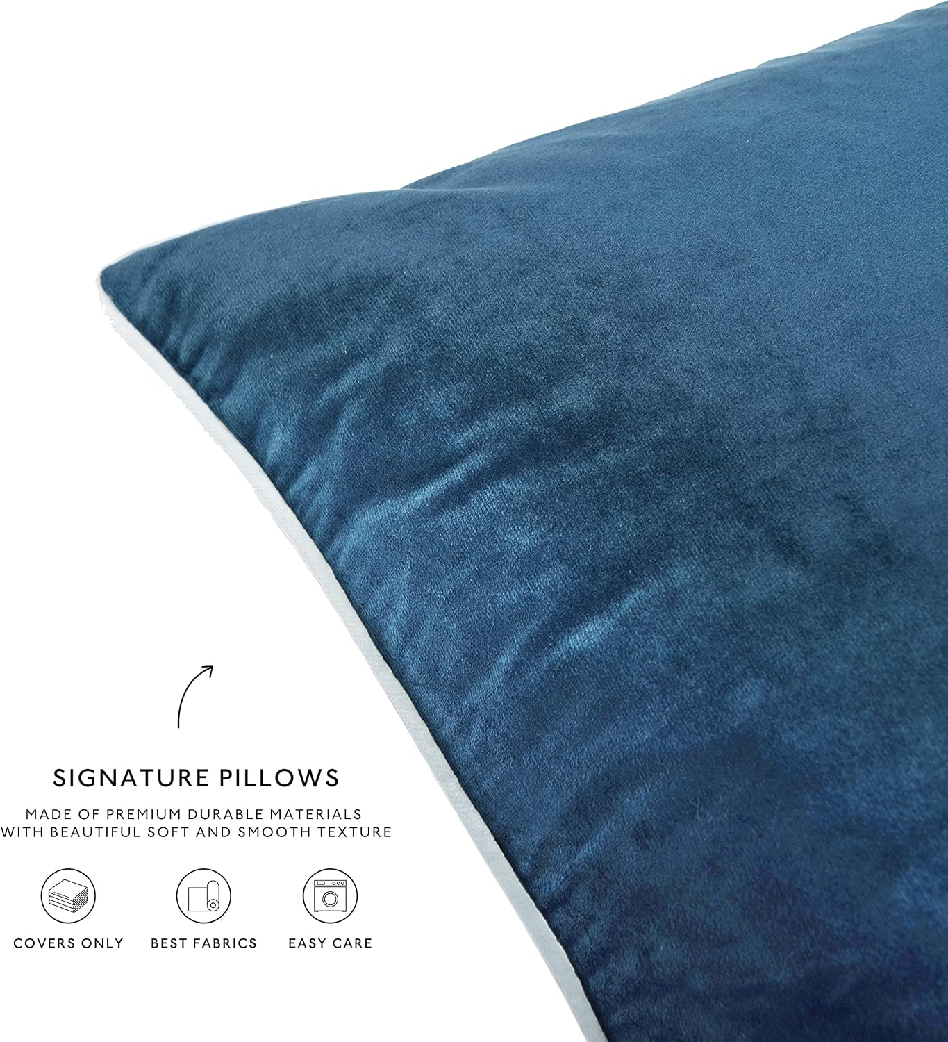 MONDAY MOOSE Decorative Throw Pillow Covers Cushion Cases, Set of 4 Soft Velvet Modern Double-Sided Designs, Mix and Match for Home Decor, Pillow Inserts Not Included (20x20 inch, Pink/Blue)