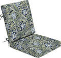Arden Foam Outdoor Dining Chair Cushion, 20 x 20, Made with ProFoam, Rain-Proof, Fade Resistant, Sapphire Morrison Floral