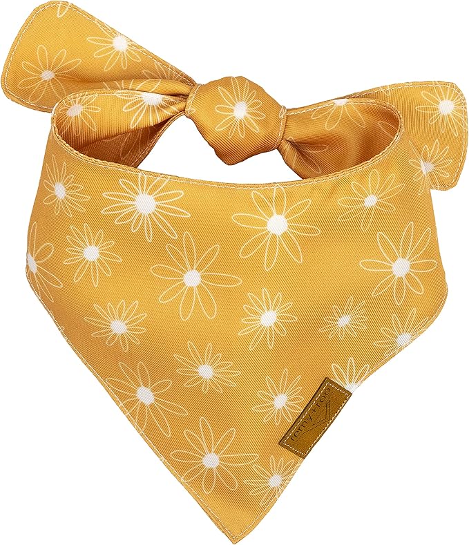 Remy+Roo Extra Large Spring Dog Bandanas - 4 Pack Katherine Set | Premium Durable Adjustable Polyester Fabric Dog Scarfs | Patented Shape Girl Dog Bandana, Trendy Patterns, Floral Dog Bandana