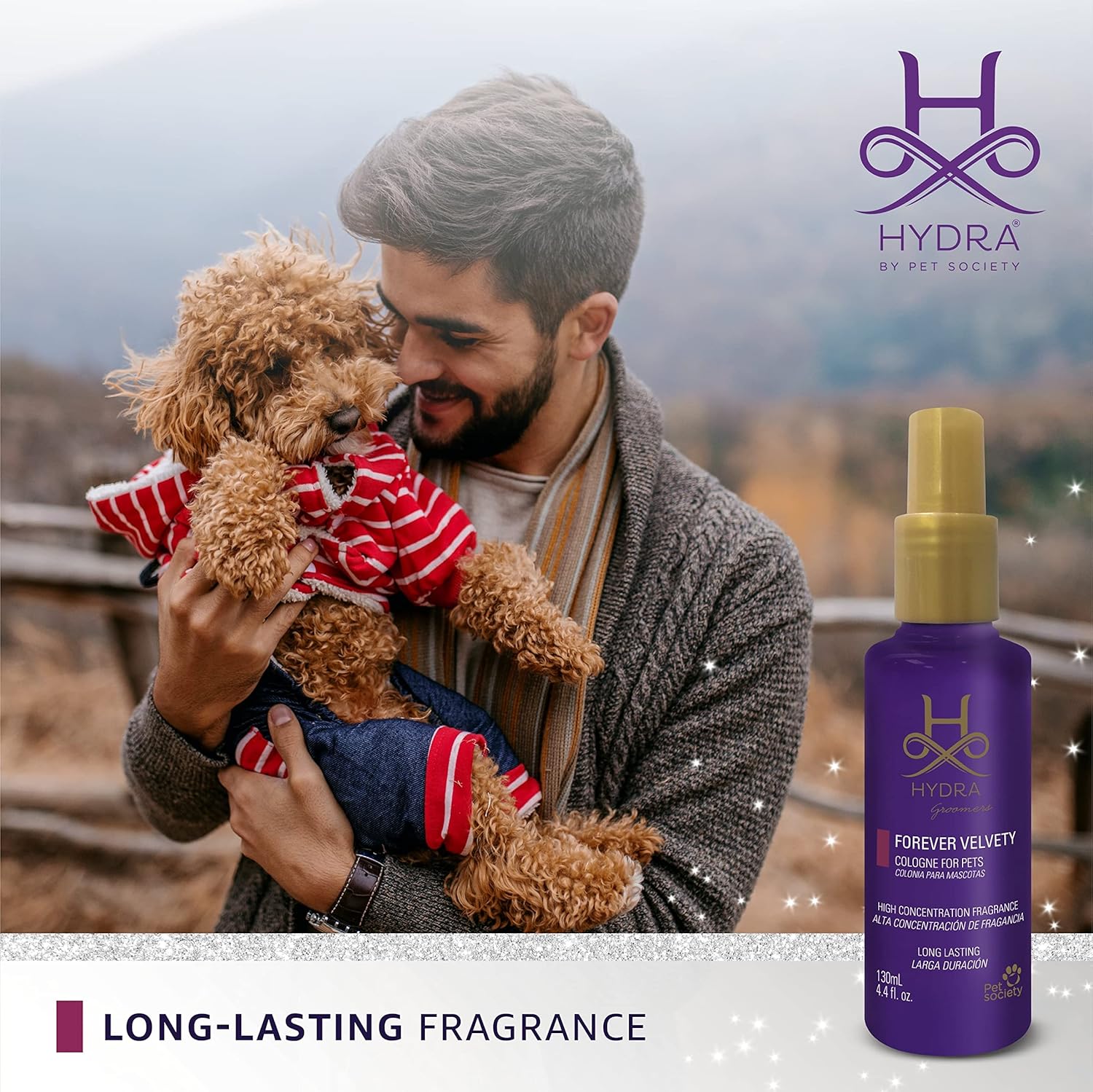 Hydra Groomers’ Forever Velvety Cologne, Cat and Dog Cologne Spray, 4.4 fl. oz.