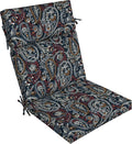 Arden Outdoor Chair Cushion, 21 x 20, Rain-Proof, Fade Resistant 20 x 21, Navy Palmira Paisley