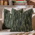 AmHoo Boho Throw Pillow Covers Set of 2 Decorative Bohemian Woven Tufted Striped Farmhouse with Tassels Textured Cushion Case Pillowcase Neutral for Sofa Couch Bed 18 x 18-Inch Sage Green