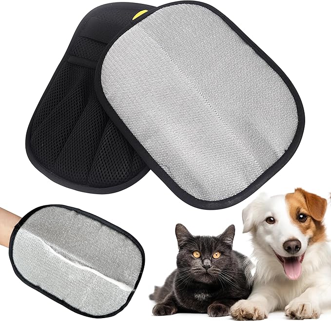 Pet Hair Removal Glove for Cats and Dogs, 2025 Upgrade Electrostatic Pet Hair Removal Gloves for Dogs and Cats, Reusable Pet Hair Remover Glove