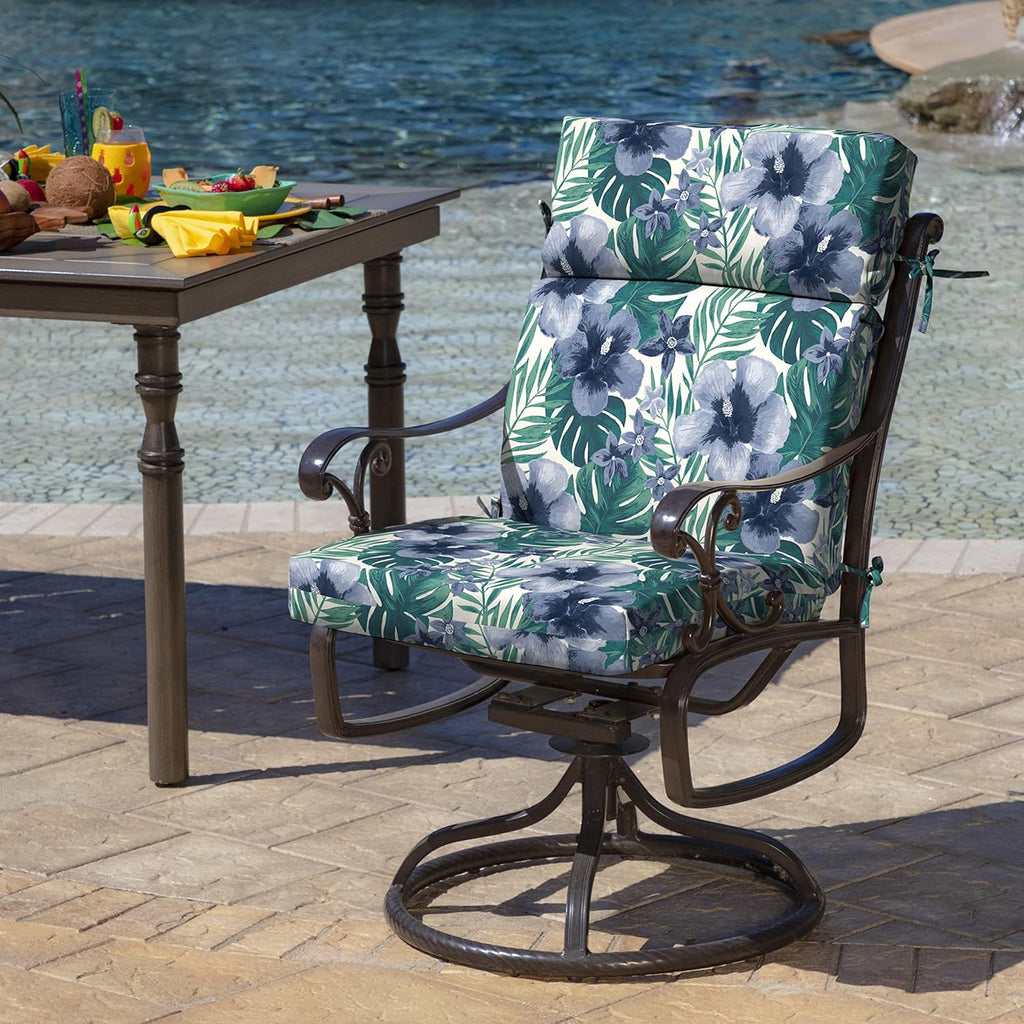 Arden Outdoor Chair Cushion, 21 x 20, Rain-Proof, Fade Resistant 20 x 21, Salome Tropical