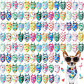 Chunful 100 Pieces Dog Bandanas Bulk Summer Pet Bandanas Pack Triangle Scarf Bib Kerchief Set for Small Large Dog Costume Accessories Decoration(19.7 x 13.8 x 13.8,Fruit)