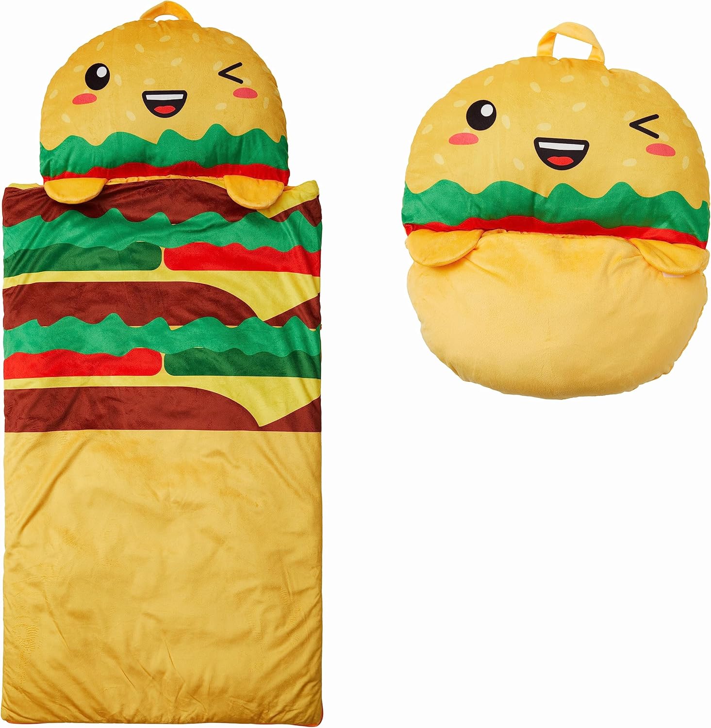 Kid's Nap Buddies Character Preschool Nap Mat, Toddler Sleeping Bag with Pillow for Daycare, Ages 3+