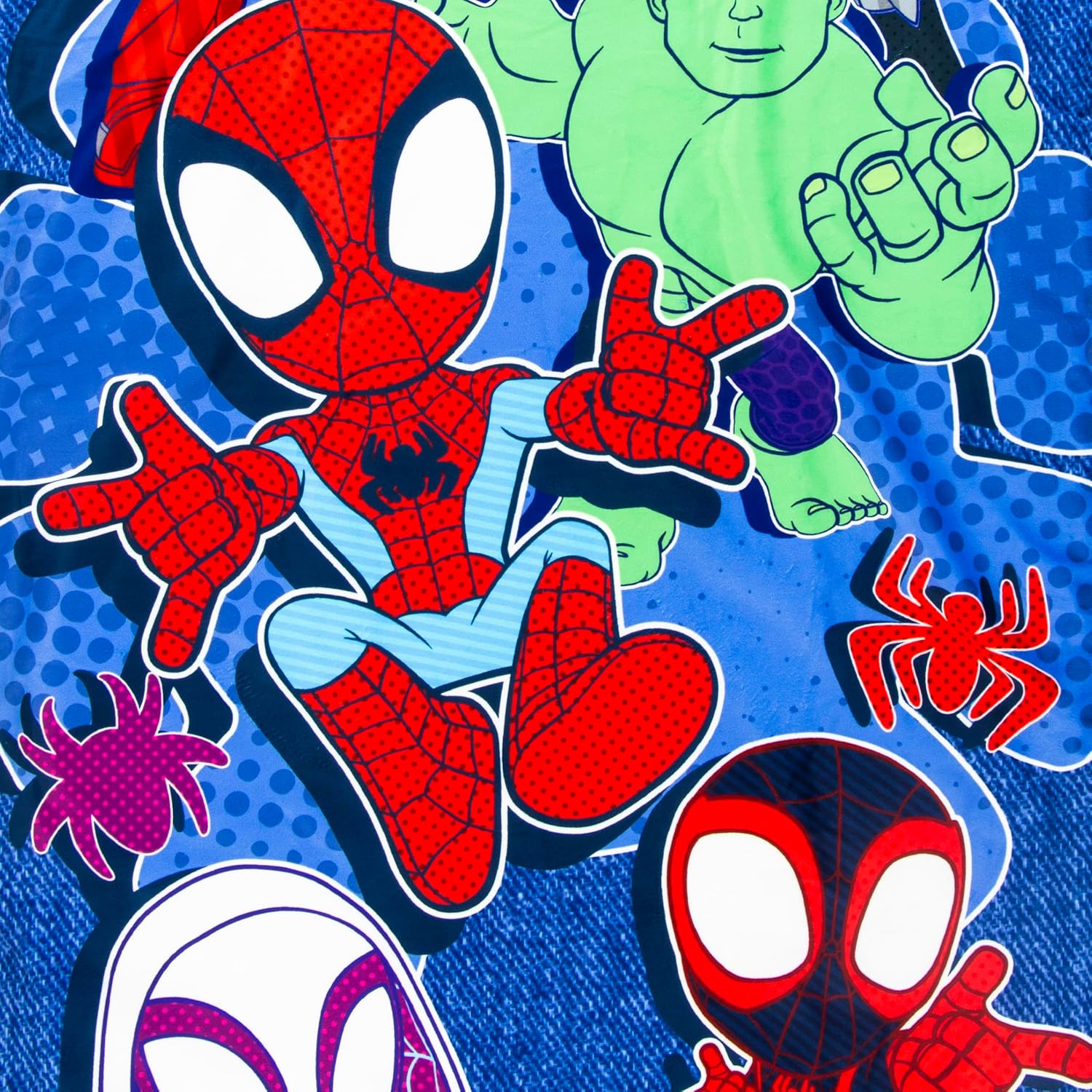 Jay Franco Kids Slumber Bag and Pillow - 54 x 27 Inch Comfy Indoor Sleeping Bag for School and Sleepovers, 2 Piece Set, Blue - Spidey & His Amazing Friends