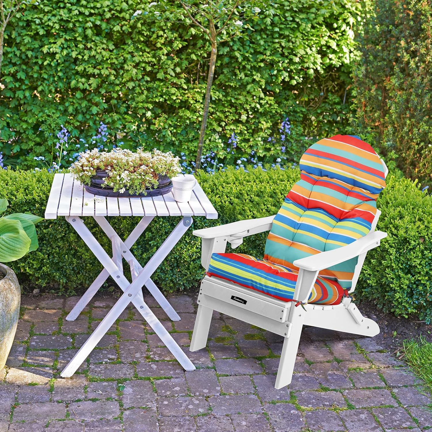 FUNBERRY Adirondack Chair Cushion Polyester, Waterproof, UV Fade Resistant, Set of 1, 44''L x 19''W x 4''H